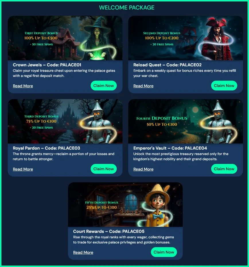 Exclusive bonuses and ongoing promotions at WagerPalace Casino